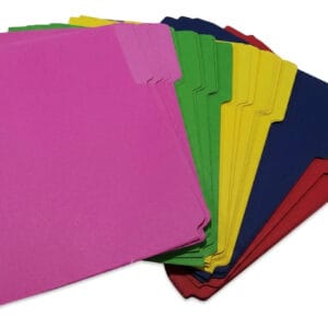 CARPETA MANILA DE COLORES VARIADOS X100UND