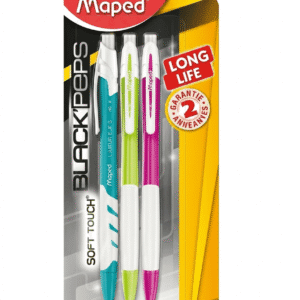 PORTAMINA BLACK PEPS PLASTICO 0.7MM BLISTER 3 PZAS