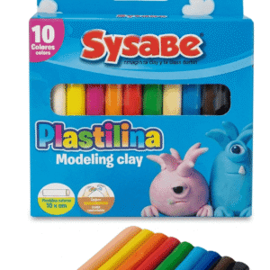 PLASTILINA BARRA 10 COLORES SYSABE