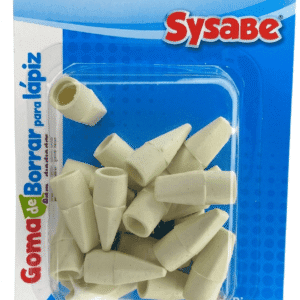 GOMA PARA LAPIZ BLANCA CAPUCHON SYSABE