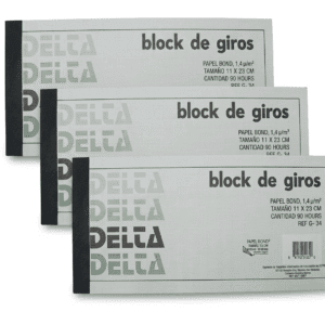 BLOCK DE GIROS DE 25 HOJAS