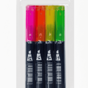 RESALTADORES NEON PUNTA BISELADA 4,4 MM 4 UND