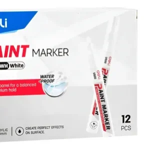 MARCADOR METALICO BLANCO PUNTA BALA