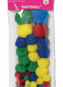 KIT PARA MANUALIDADES POMPONES 100 UND MULTICOLOR