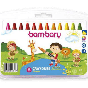 CRAYONES DE CERA TRIANGULARES JUMBO X12UND